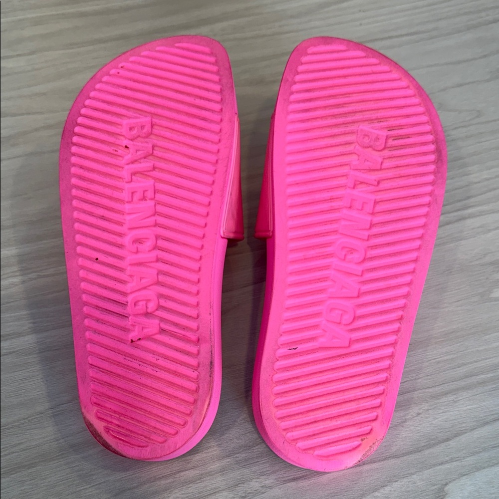 Balenciaga Neon Pink Slides - Picture 2 of 6